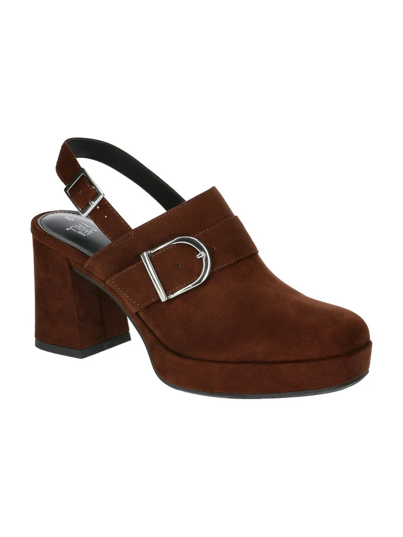 Time and Tru Women's Faux Suede Sling Back Clogs | Walmart (US)
