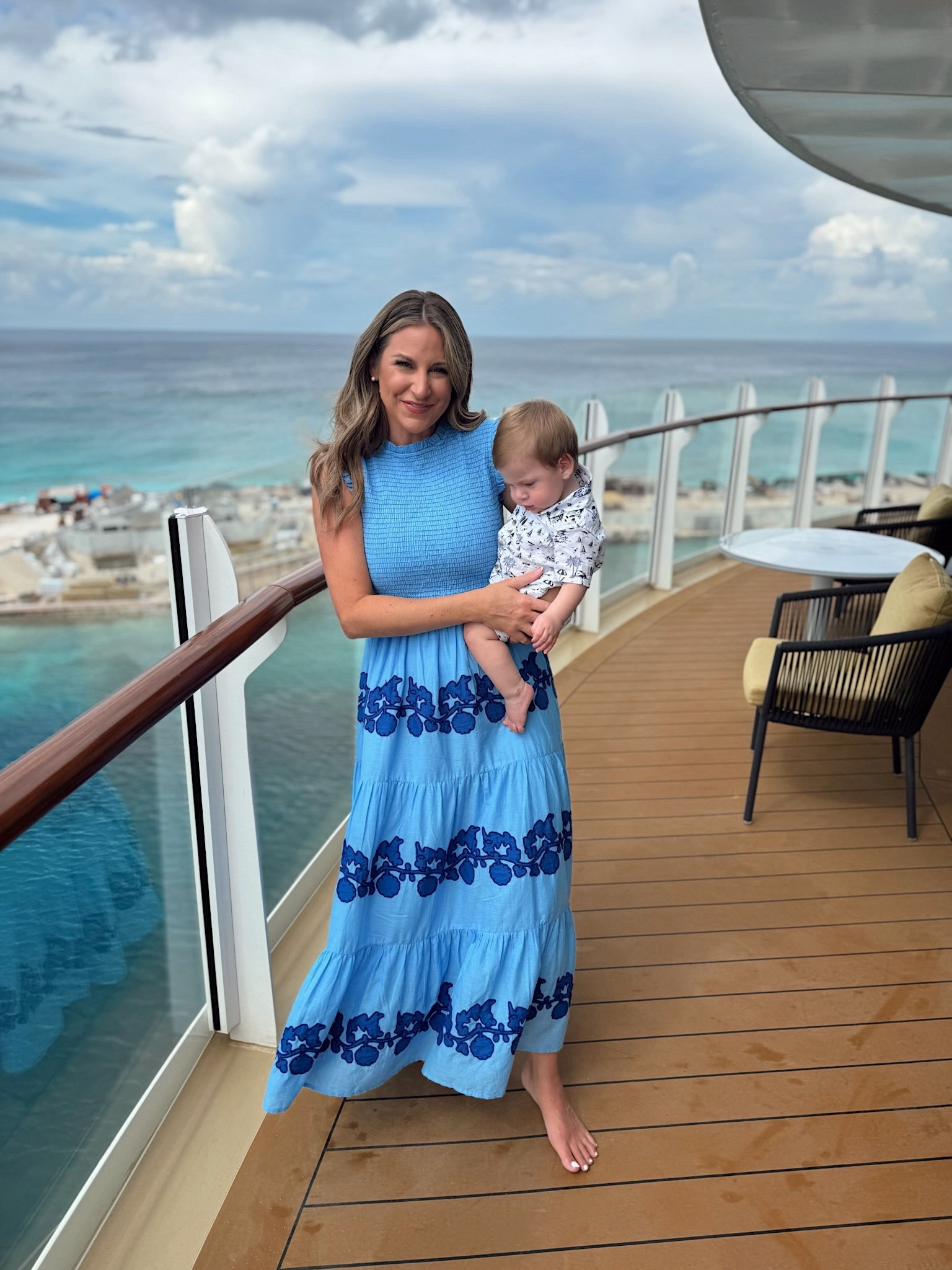 Cruise ootd! In a medium smocked top maxi, sandals and accessories- fits tts. Storms cute Janie & Jack set linked too! 

#LTKStyleTip #LTKTravel #LTKBaby