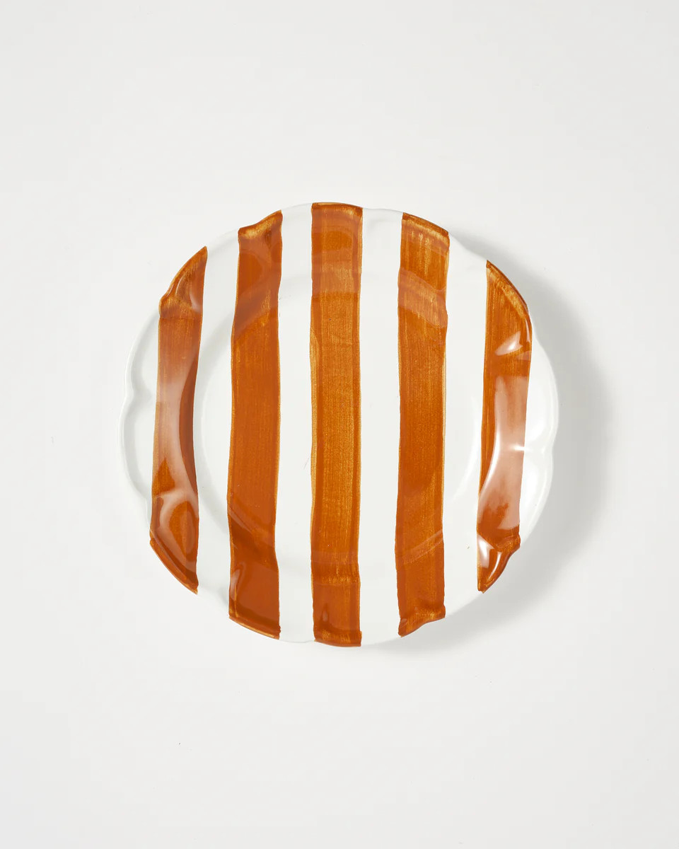 Righe Dessert Plate Orange | Cabana Magazine