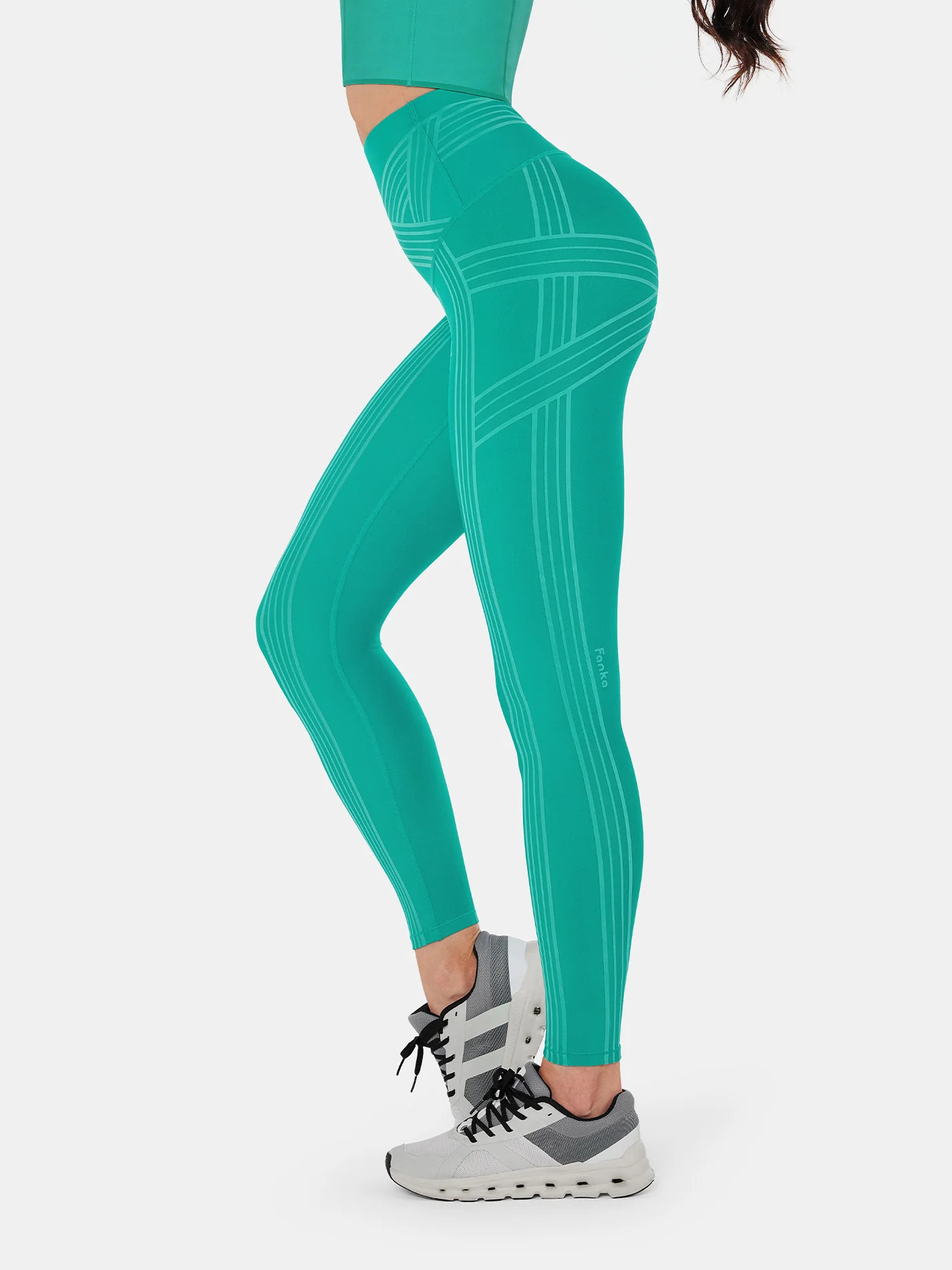 PowerBand Resistance Leggings (Reversible Wear) - Jade / 4 (S) | Fanka INT