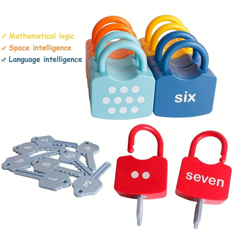 Kids' Learning Locks Keys Numbers Matching Counting - Temu | Temu Affiliate Program
