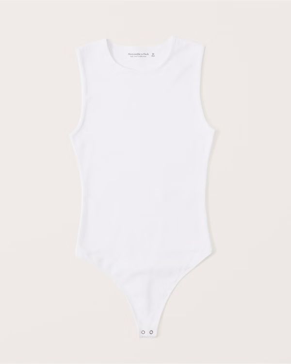 Women's Cotton Seamless Fabric Crew Tank Bodysuit | Women's Tops | Abercrombie.com | Abercrombie & Fitch (US)