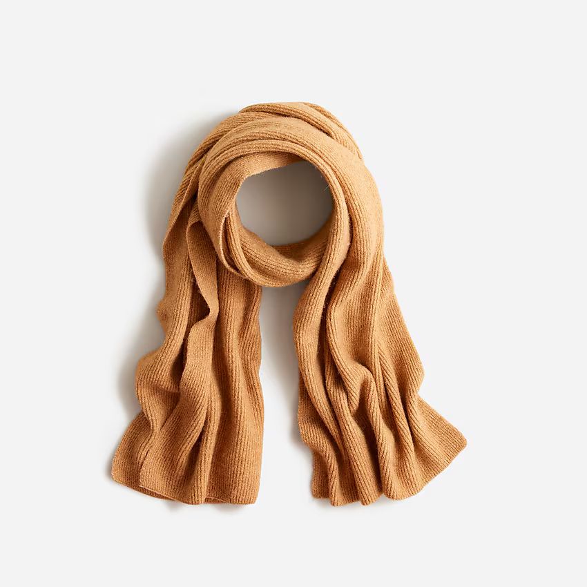 Ribbed scarf in supersoft yarn | J.Crew US