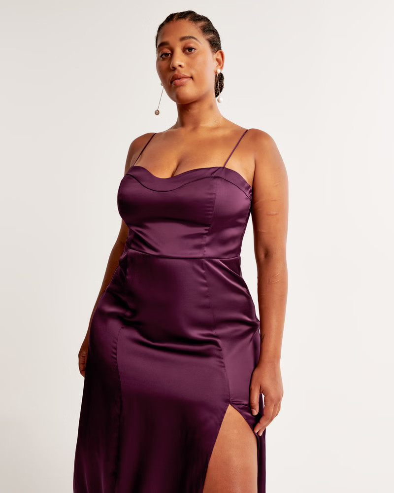 The A&F Camille Midi Dress | Abercrombie & Fitch (US)