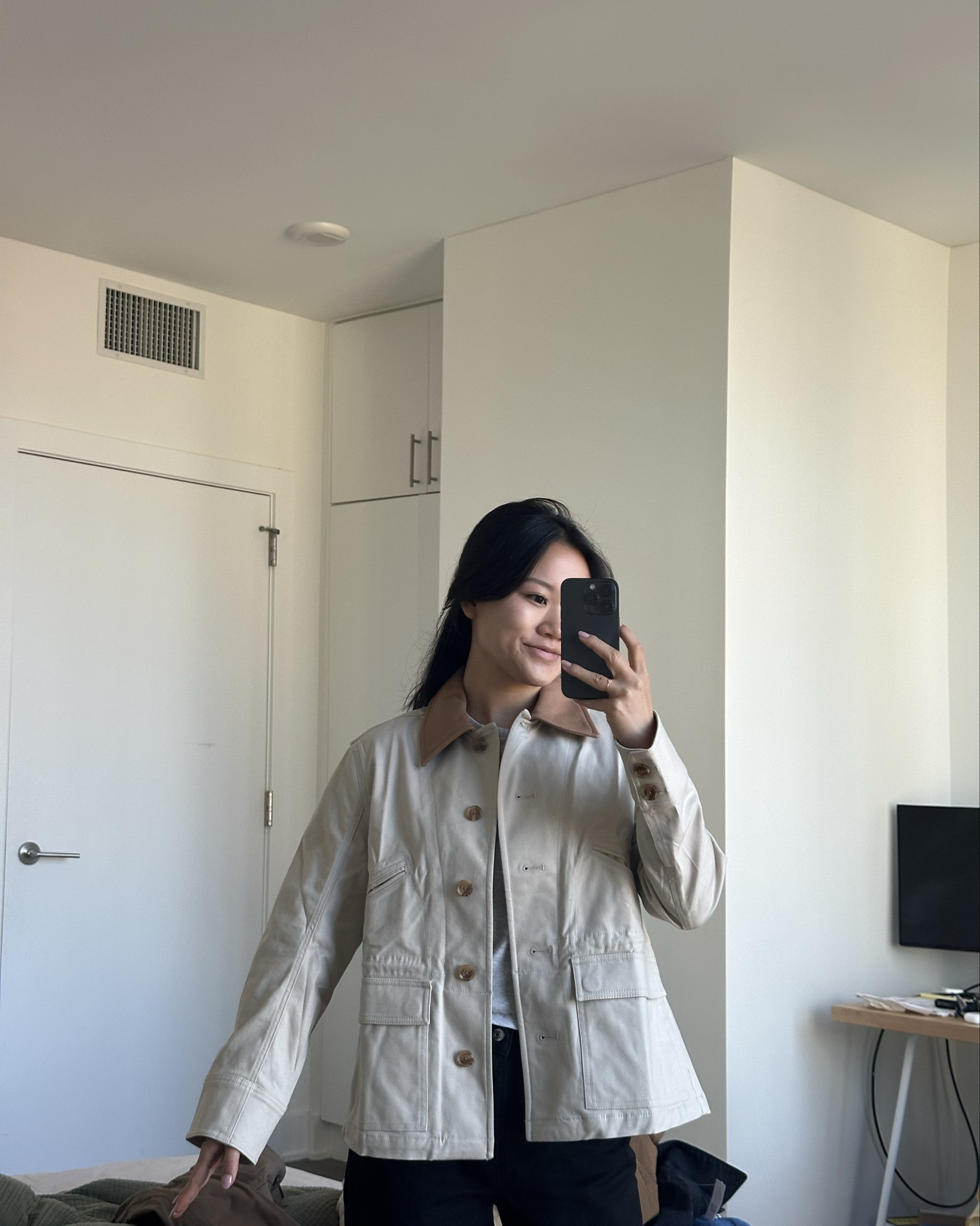 OFFWHITE CANVAS BARN JACKET S PETITE