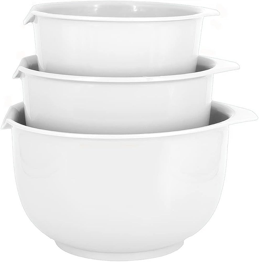 GLAD Mixing Bowls with Pour Spout, Set of 3 | Nesting Design Saves Space | Non-Slip, BPA Free, Di... | Amazon (US)