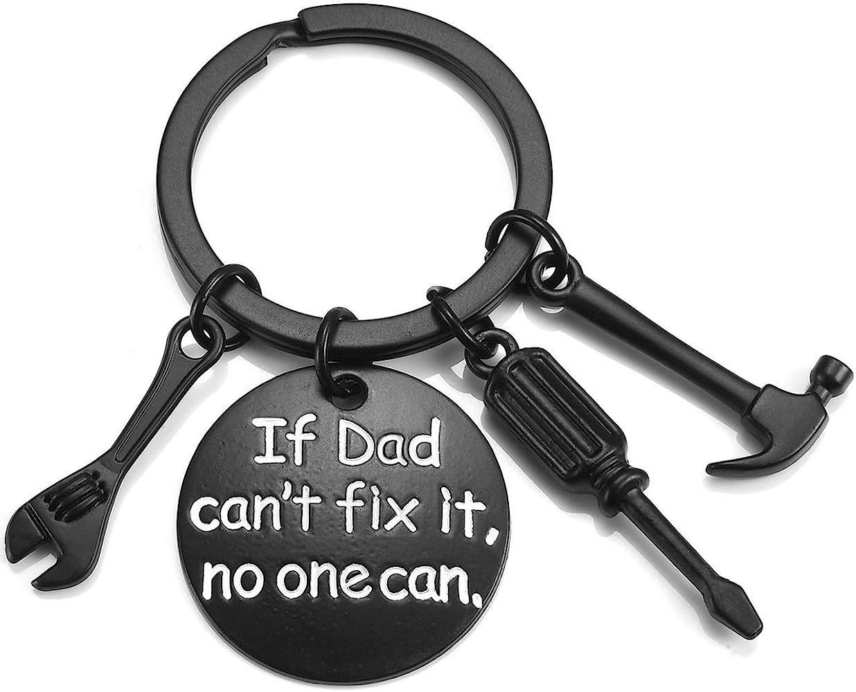 Top Plaza Dad Keychain Key Rings If Dad Can’t Fix It, No One Can Repair Tools Charms from Son D... | Amazon (US)