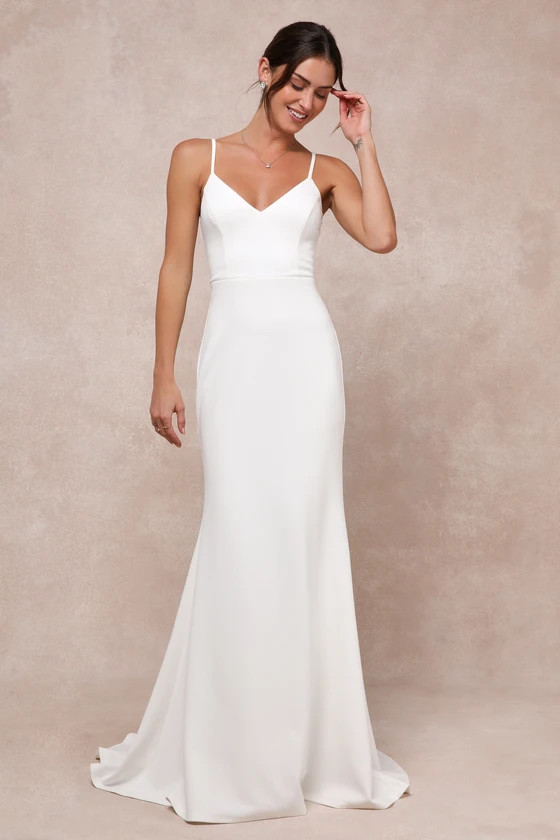 Feeling of Forever White Sleeveless Mermaid Maxi Dress | Lulus