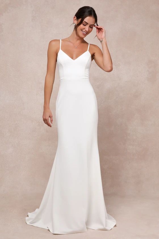 Feeling of Forever White Sleeveless Mermaid Maxi Dress | Lulus