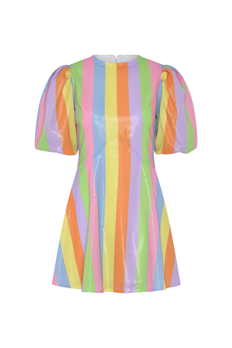 Margot Sequin Stripe Mini Dress | Olivia Rubin