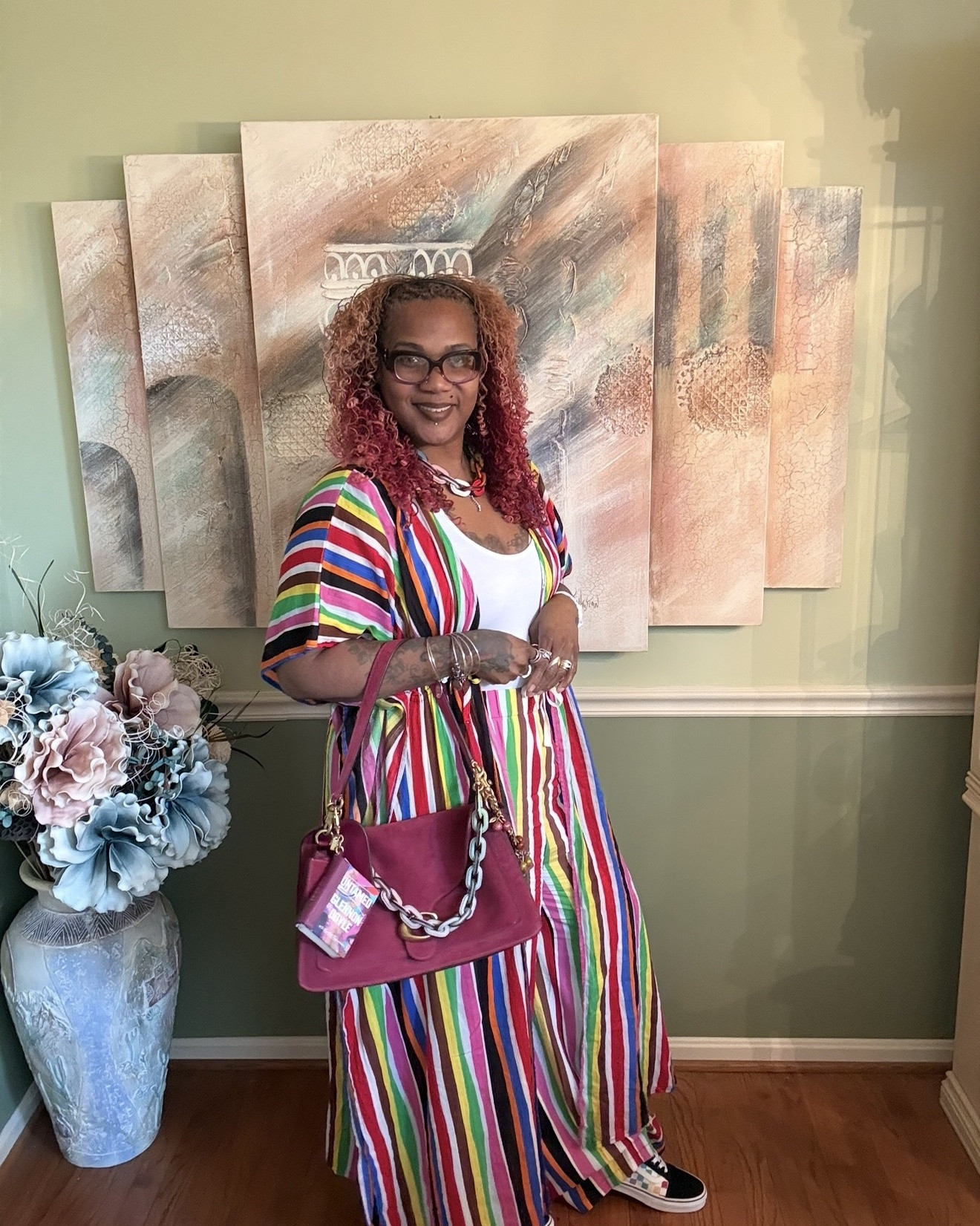 Sometimes the outfit picks the bag, and sometimes the bag inspires the whole look! My Fuchsia Tabby beauty was the perfect match for this colorful striped set. Add a few charms, a chain, and a little confidence, and you have a look that makes you smile every time you catch your reflection.
Did I match the bag to the outfit, or the outfit to the bag? 🤔😂

#LTKootd #LTKgrwm #LTKdayinmylife