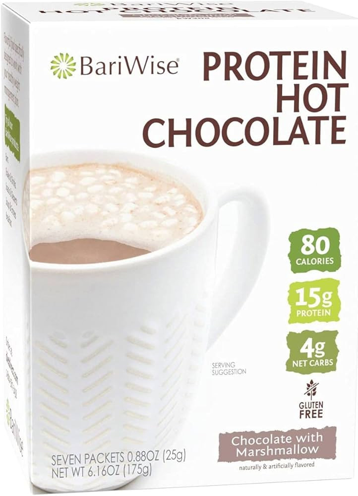 BariWise Protein Hot Chocolate, Chocolate Marshmallows, 80 Calories, 15g Protein, 4g Net Carbs, G... | Amazon (US)