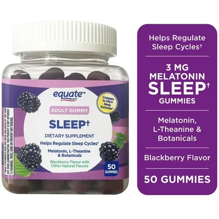 Equate Sleep Gummy Supplement with Melatonin and L-Theanine 50 Count | Walmart (US)