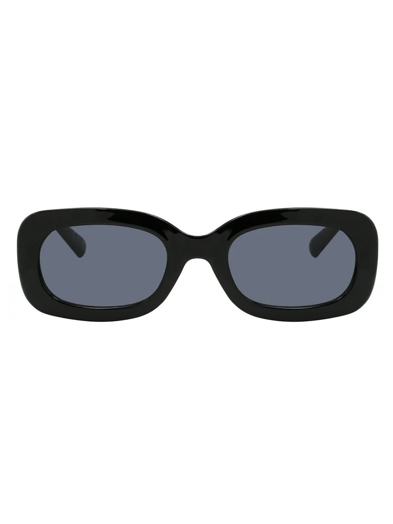 Madden NYC Bronxie Black Plastic Rectangle Sunglasses | Walmart (US)