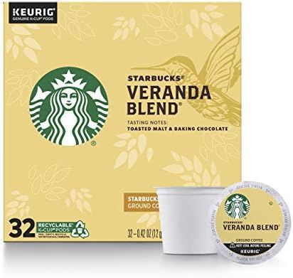 Starbucks Blonde Roast K-Cup Coffee Pods — Veranda Blend for Keurig Brewers — 1 box (32 pods) | Amazon (US)