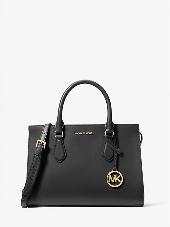 Sheila Medium Faux Saffiano Leather Satchel | Michael Kors US