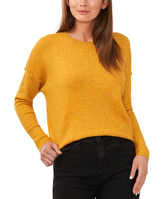 Women's Cozy Crewneck Long-Sleeve Extend-Shoulder Sweater | Macy's