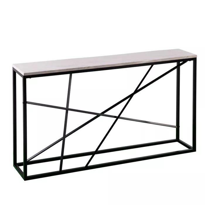 Arendale Faux Marble Skinny Console Table - Aiden Lane | Target