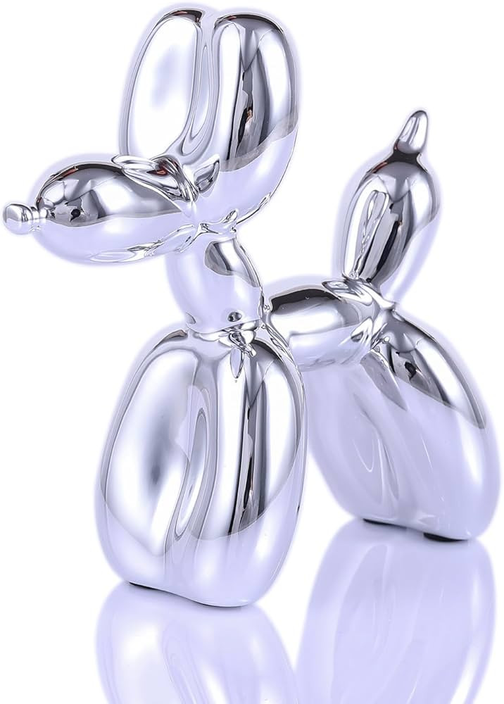 Silver Balloon Dog Decor,Balloon Animal Decor,Shelf Decor Preppy Room Decor,Cute Statue Home Deco... | Amazon (US)