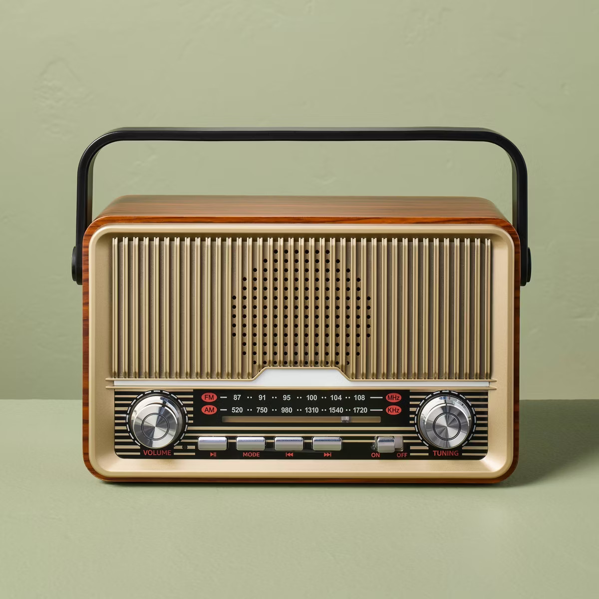 Vintage Wood Finish AM/FM Radio and Bluetooth Speaker - Hearth & Hand with Magnolia | Target