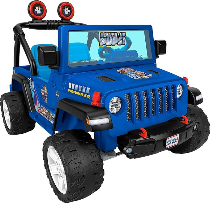 Power Wheels Ride-On Toy PAW Patrol Mighty Movie Jeep Wrangler Battery-Powered Vehicle with Sound... | Amazon (US)