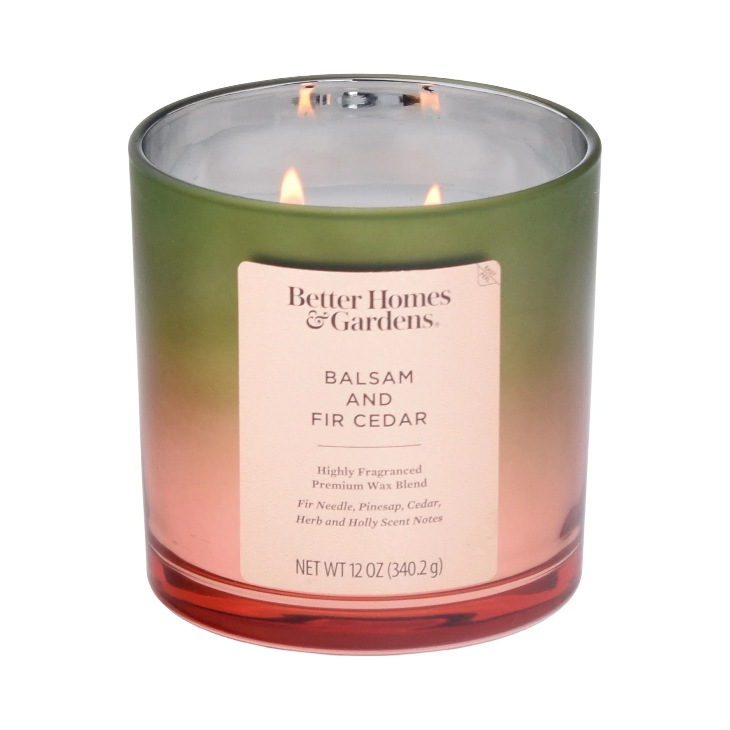 Better Homes & Gardens Balsam and Fir Cedar Scented 2-Wick 12oz Metallic Ombre Jar Candle - Walma... | Walmart (US)