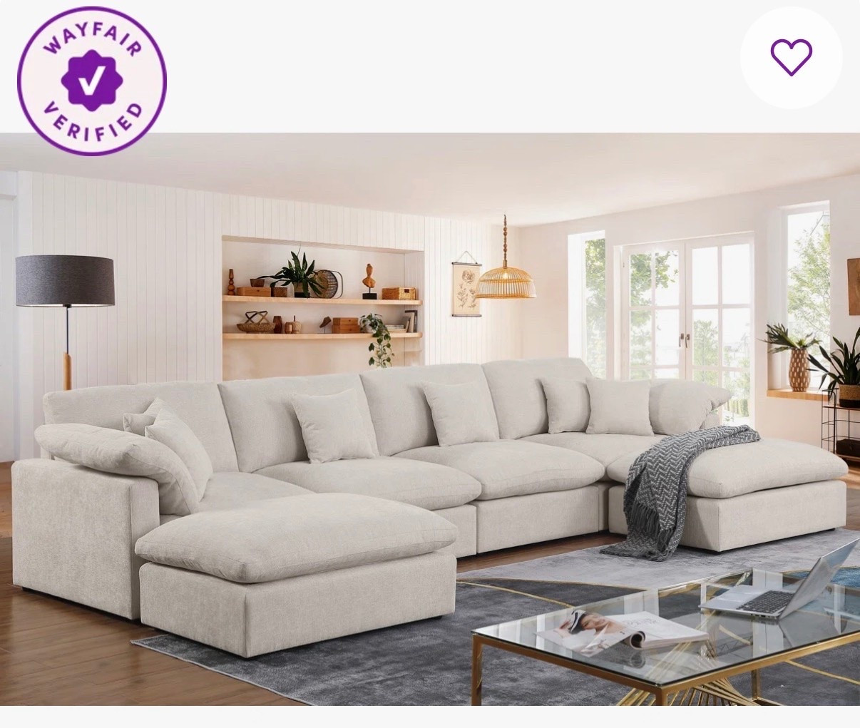 6 - Piece 155.7" U Shape Sectional Sofa Cloud Couch With Removable Ottomans
By
Latitude Run®

Wayfair sale

#LTKU