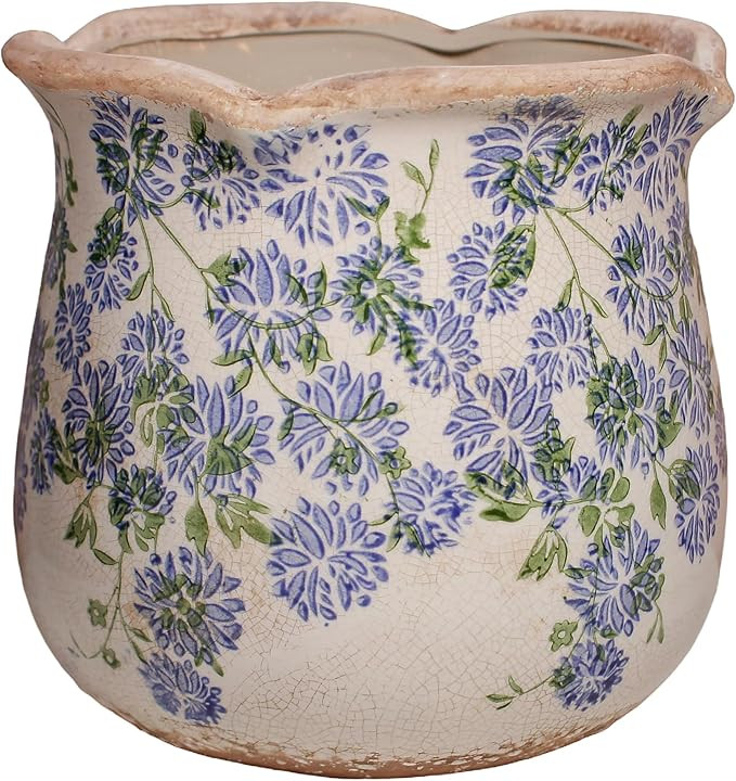 Ceramic Pots for Plants, Vintage Plant Pot with Drainage Hole, 6.11in. Planter for Indoor Plants,... | Amazon (US)