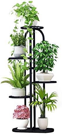 Metal 5 Tiers Plant Stand Indoor Garden Flower Pot Holder, Flower Rack Display Stand (Black) | Amazon (US)