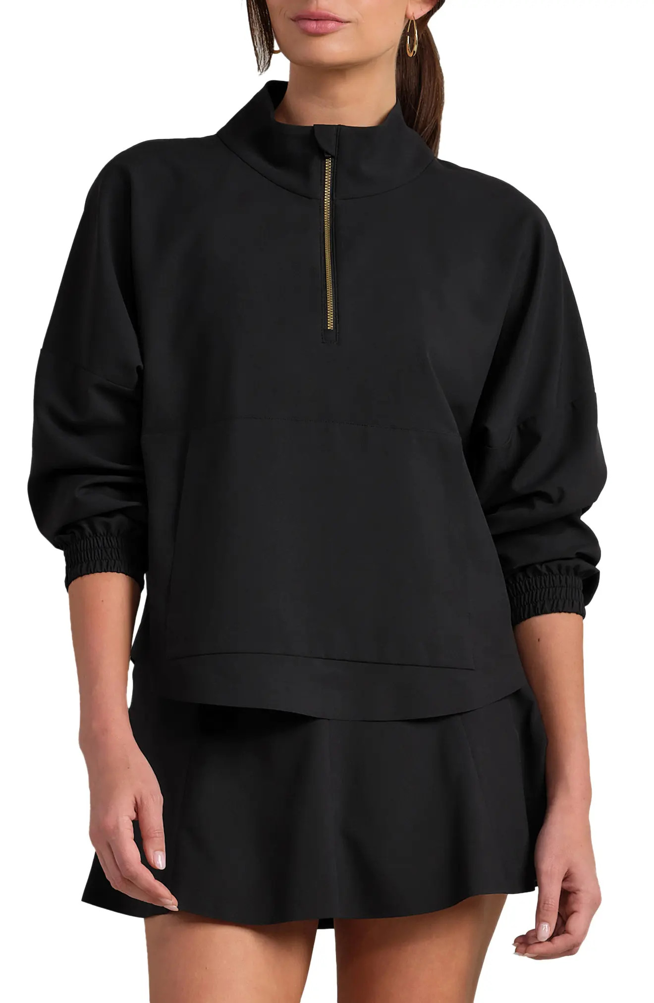 Rhone Mirage Water-Repellent Half-Zip Jacket in Sand at Nordstrom, Size Small | Nordstrom