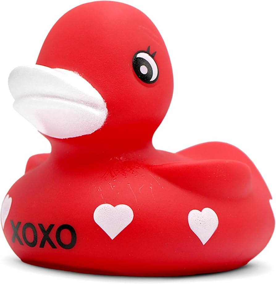 4E's Novelty 3" Valentines Rubber Duck - Large Red XOXO Sweetheart Ducky for Romantic Decoration,... | Amazon (US)