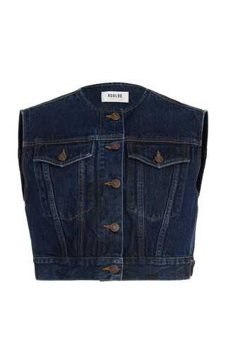 Leo Cropped Denim Vest | Moda Operandi (Global)