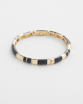 Navy Enamel Stretch Bracelet | Chico's