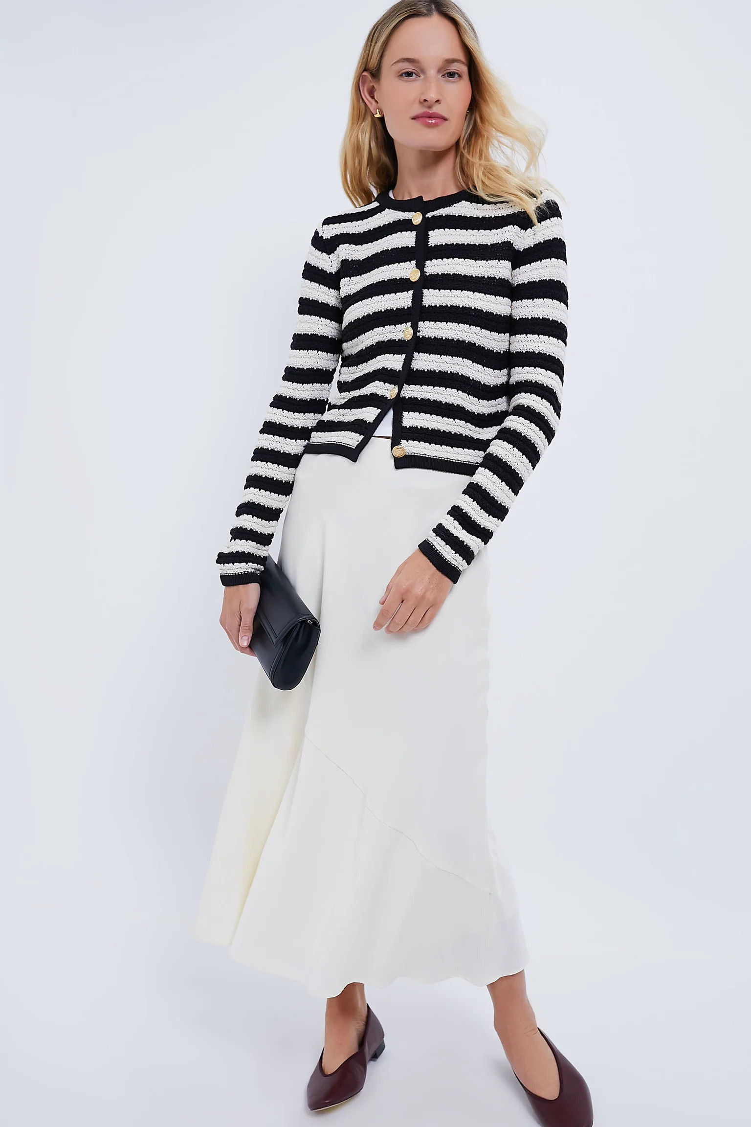 Black and White Striped Cardigan | Tuckernuck (US)