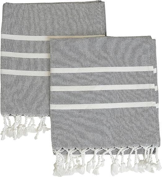 MyMesken- Cotton Turkish Hand Towels for Bathroom and Kitchen, Kitchen Towels- Bathroom Towels- G... | Amazon (US)