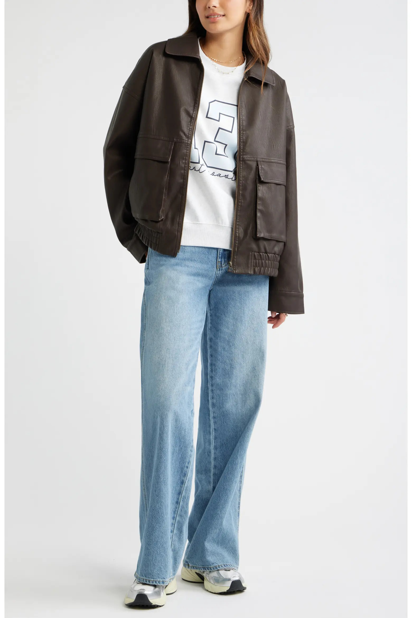Relaxed Faux Leather Jacket (Women) | Nordstrom | Nordstrom