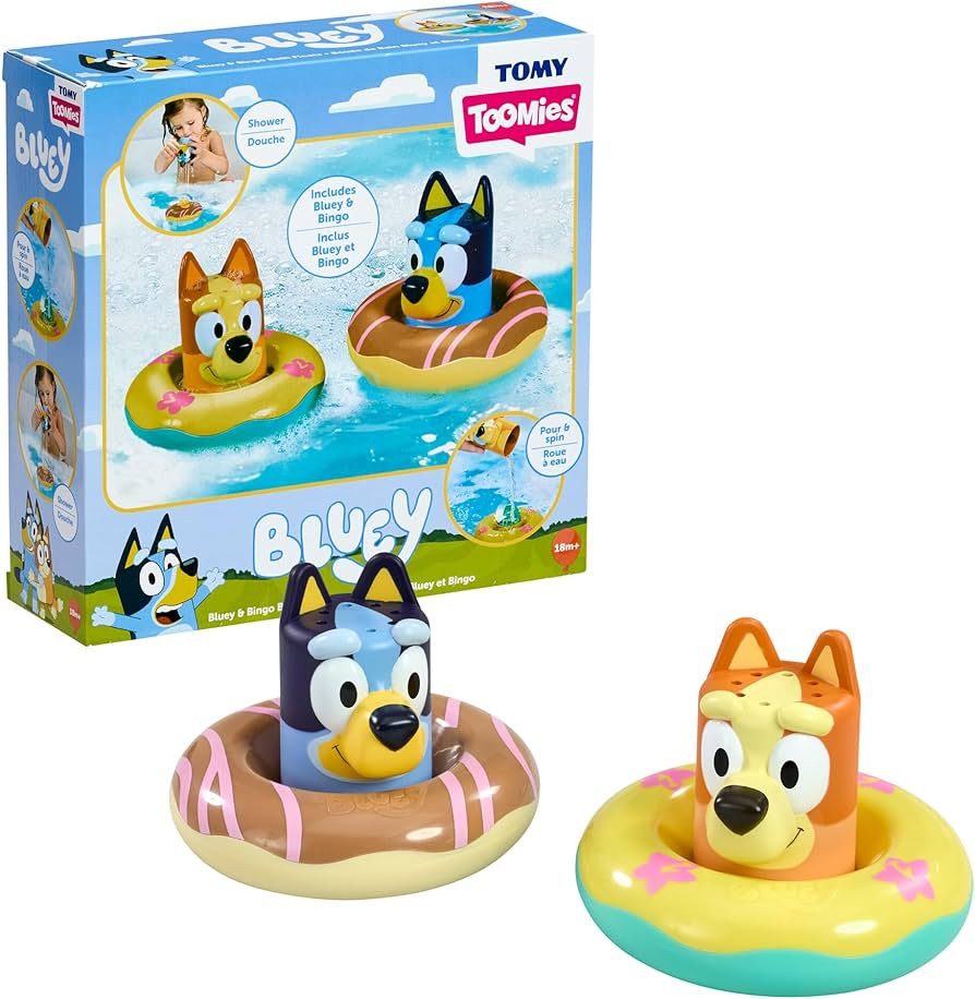 TOMY Toomies Splash & Float Bingo and Bluey Water Toys - 2-in-1 Toddler Bath Toys with Pour Cup a... | Amazon (US)