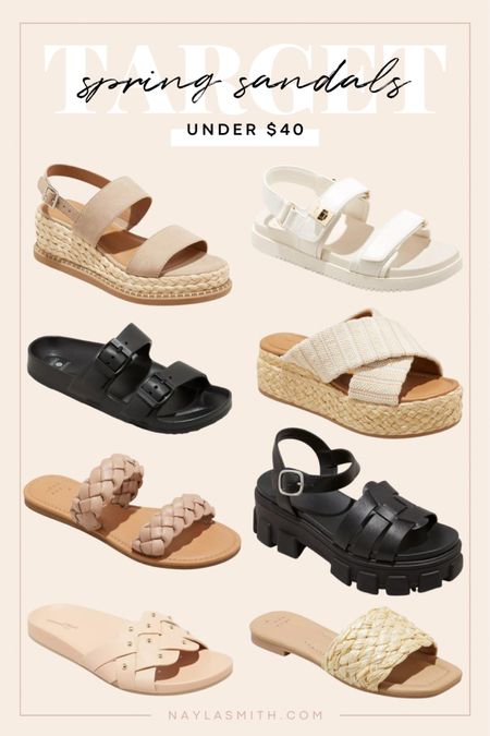 Target sandals under $40 - braided slide sandals, platform wedge sandals, chunky black sandals


#LTKSeasonal #LTKshoecrush #LTKunder50