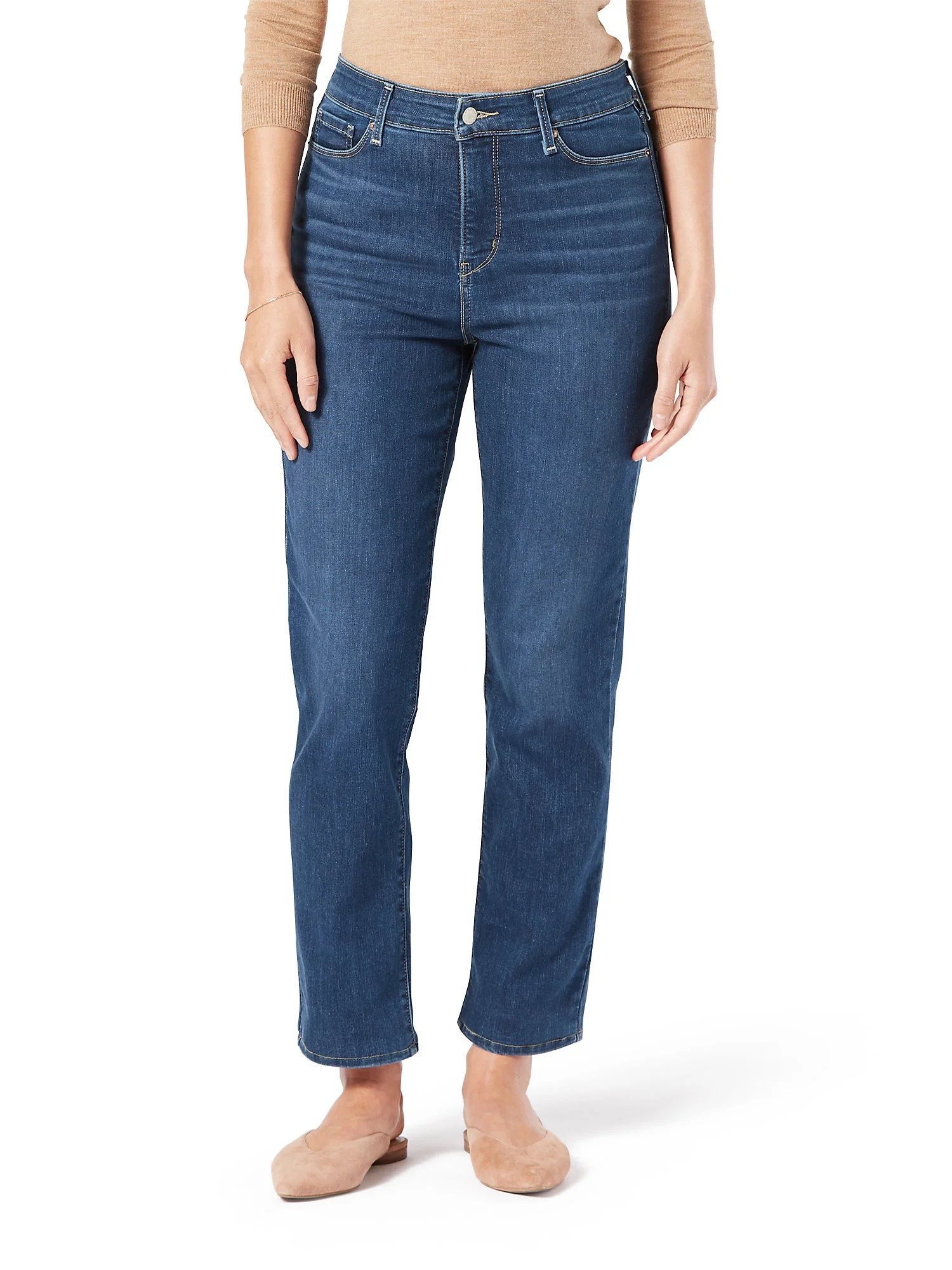 Signature by Levi Strauss & Co.™ Women's Shaping High-Rise Straight Jeans - Walmart.com | Walmart (US)