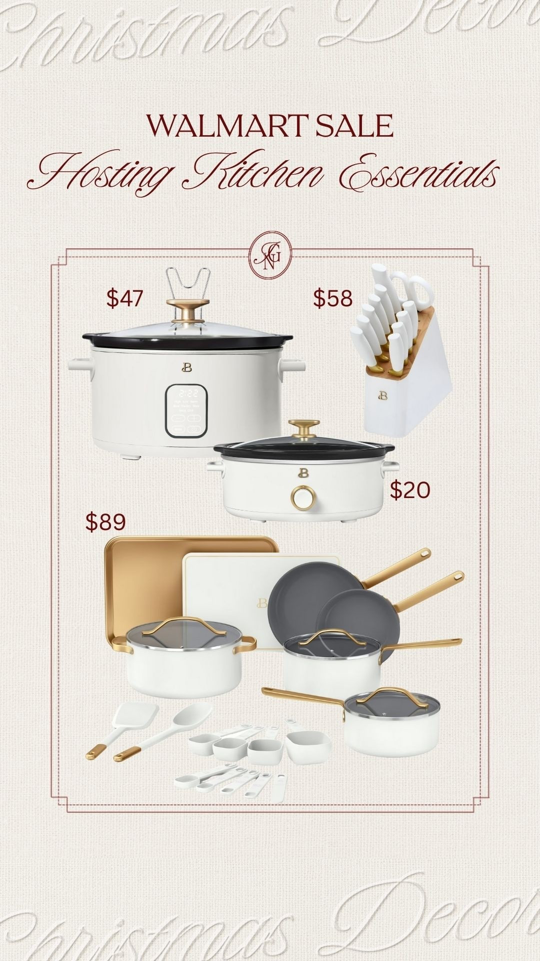 These hosting essentials for the kitchen are on major sale on Walmart (& make amazing gifts too 😉) all under $90 ✨✨✨

#walmart #walmartfinds #walmarthome #cookware #kitchen #slowcooker #knifeset #panset #bakeware #whitecookware #christmasgift #christmas 



#LTKGiftGuide #LTKFindsUnder100 #LTKHoliday