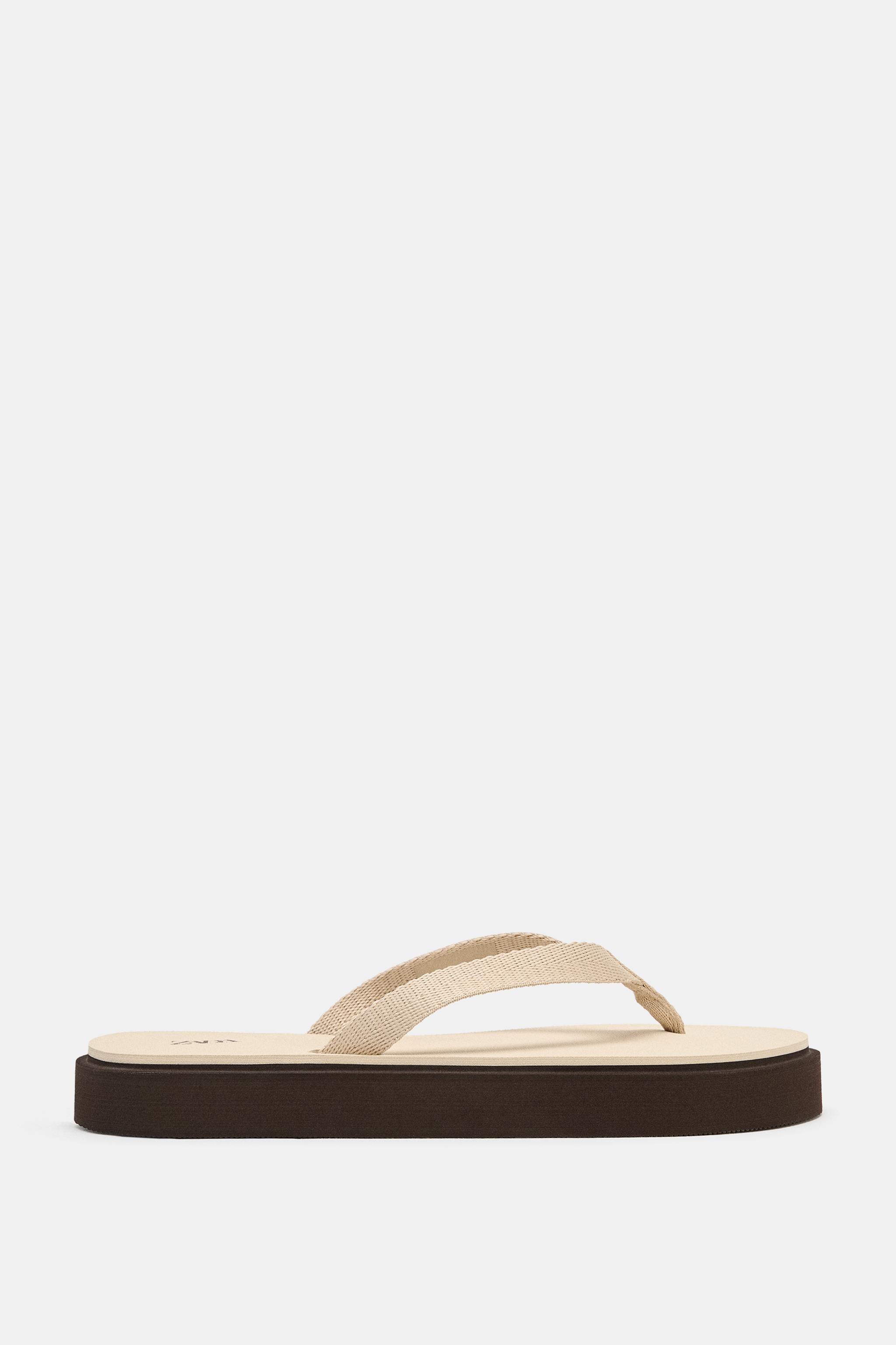 COMBINATION FLAT SANDALS | Zara US