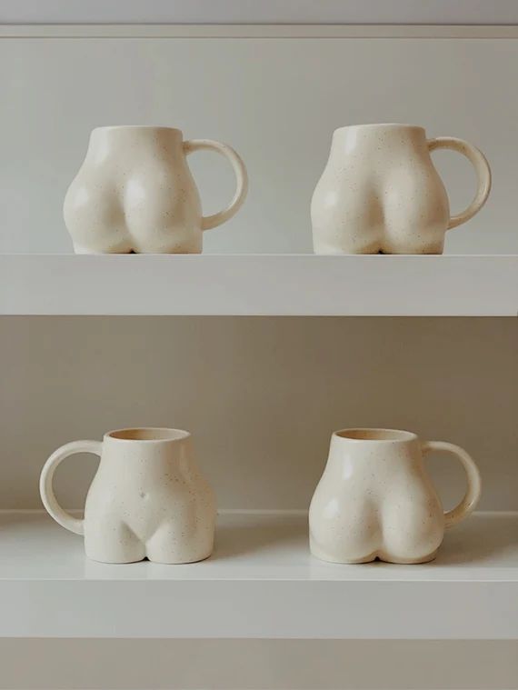 Ceramic Booty Mug, Cute Butt Shape Mug, Handmade Creative Booty Mug, Body Coffee Ceramic Mug, But... | Etsy (US)