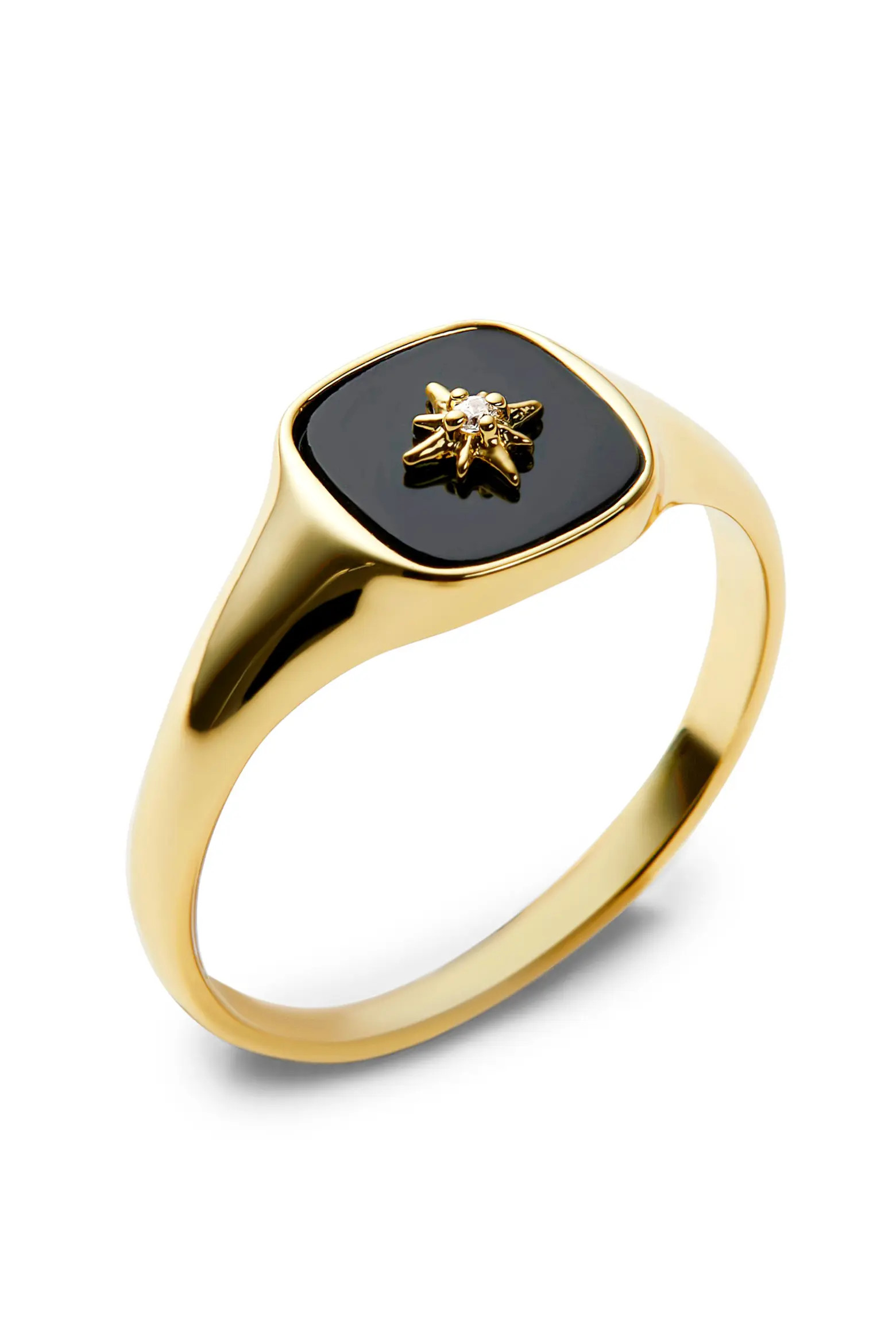 Gold Signet Ring - Amara Black (Women) | Nordstrom | Nordstrom