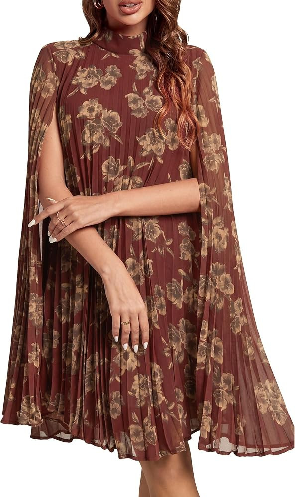 Rooscier Women's Cloak Sleeve Party Midi Dress | Amazon (US)