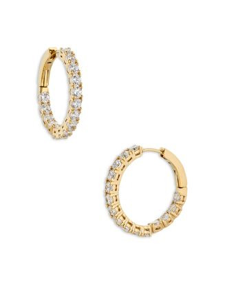 Inside Out Hoop Earrings in 18K Gold Plated or Rhodium Plated | Bloomingdale's (US)