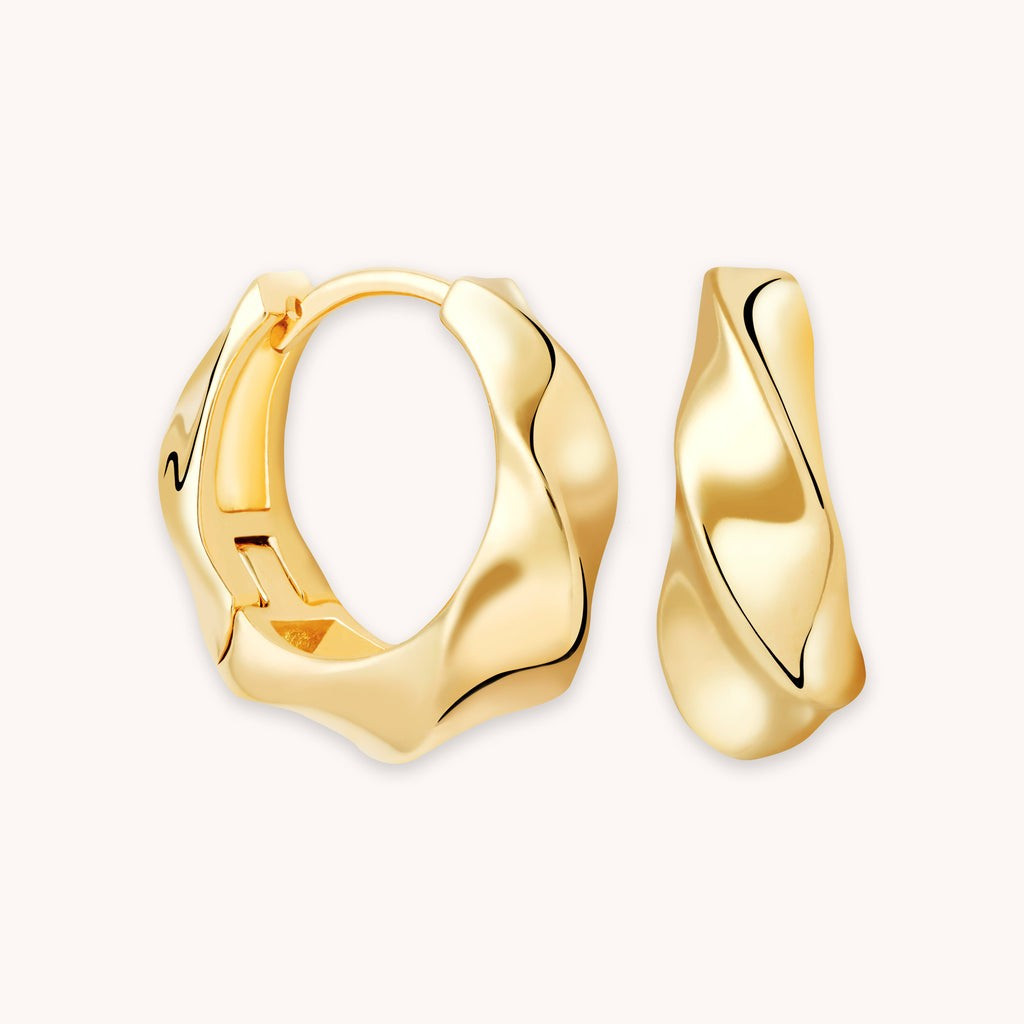 Elemental Hoops in Gold | Astrid and Miyu