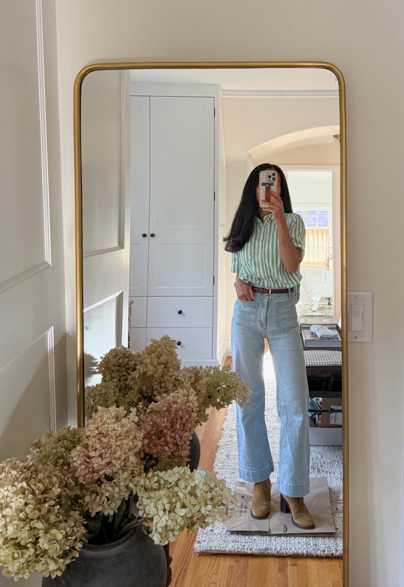 Outfit from my husband’s band reunion concert. I’m wearing the Maeve jeans in size 23 standard with a vintage belt I got in high school. My boots are no longer available— linking a similar one.

#LTKmomlife #LTKPetite