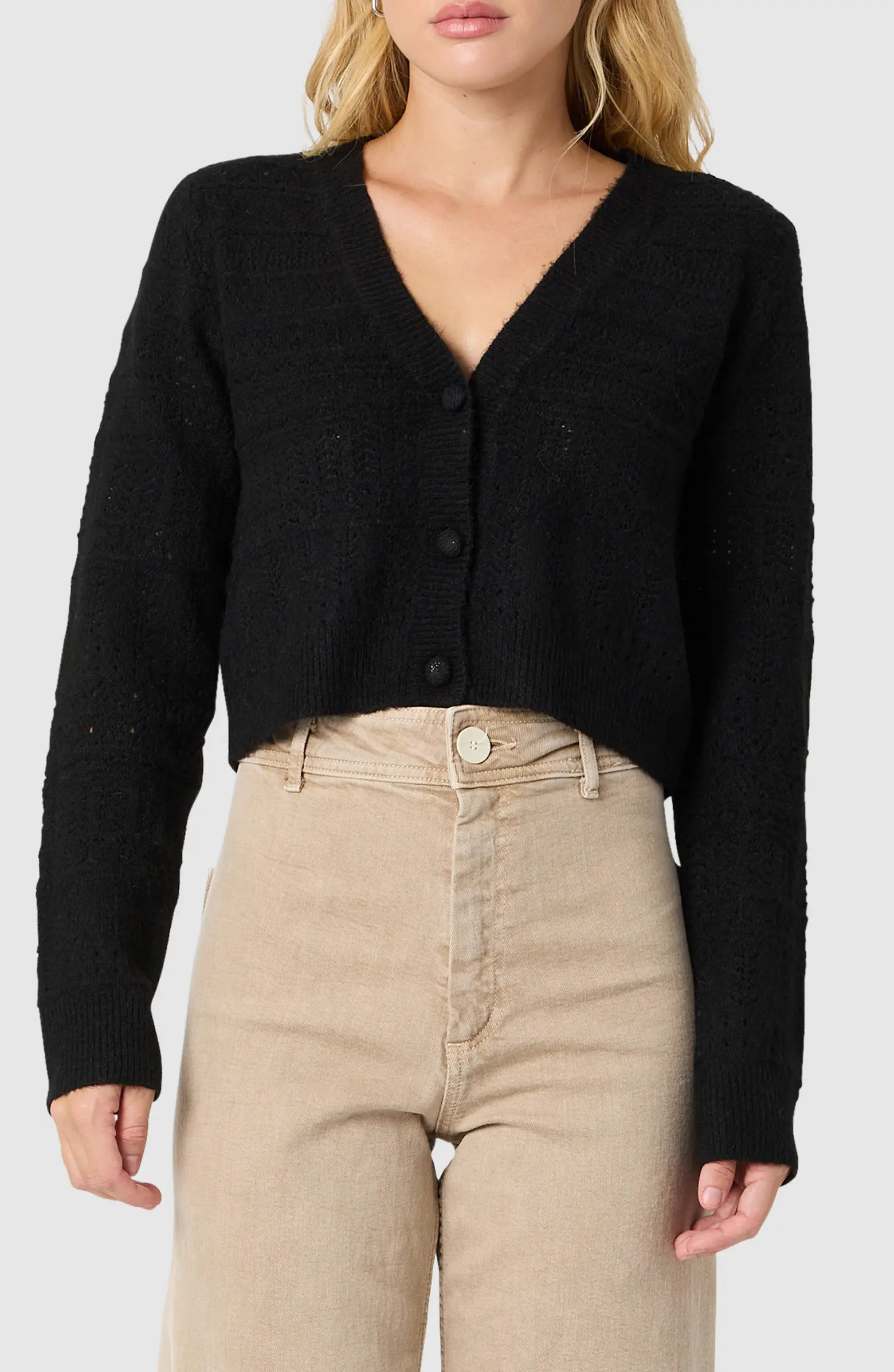 Pointelle Crop Cardigan | Nordstrom