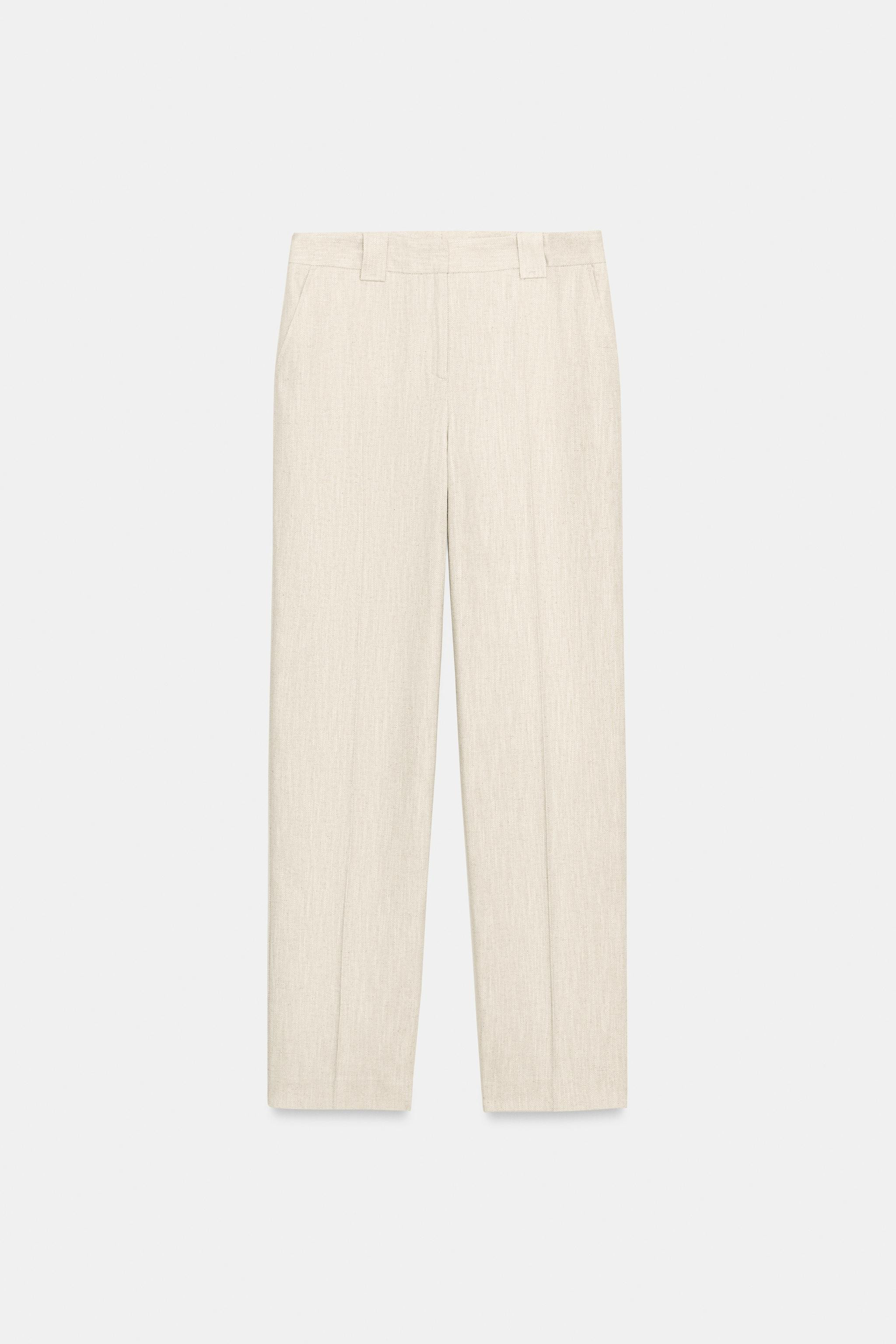 RUSTIC WEAVE STRAIGHT-LEG TROUSERS SET | Zara UK