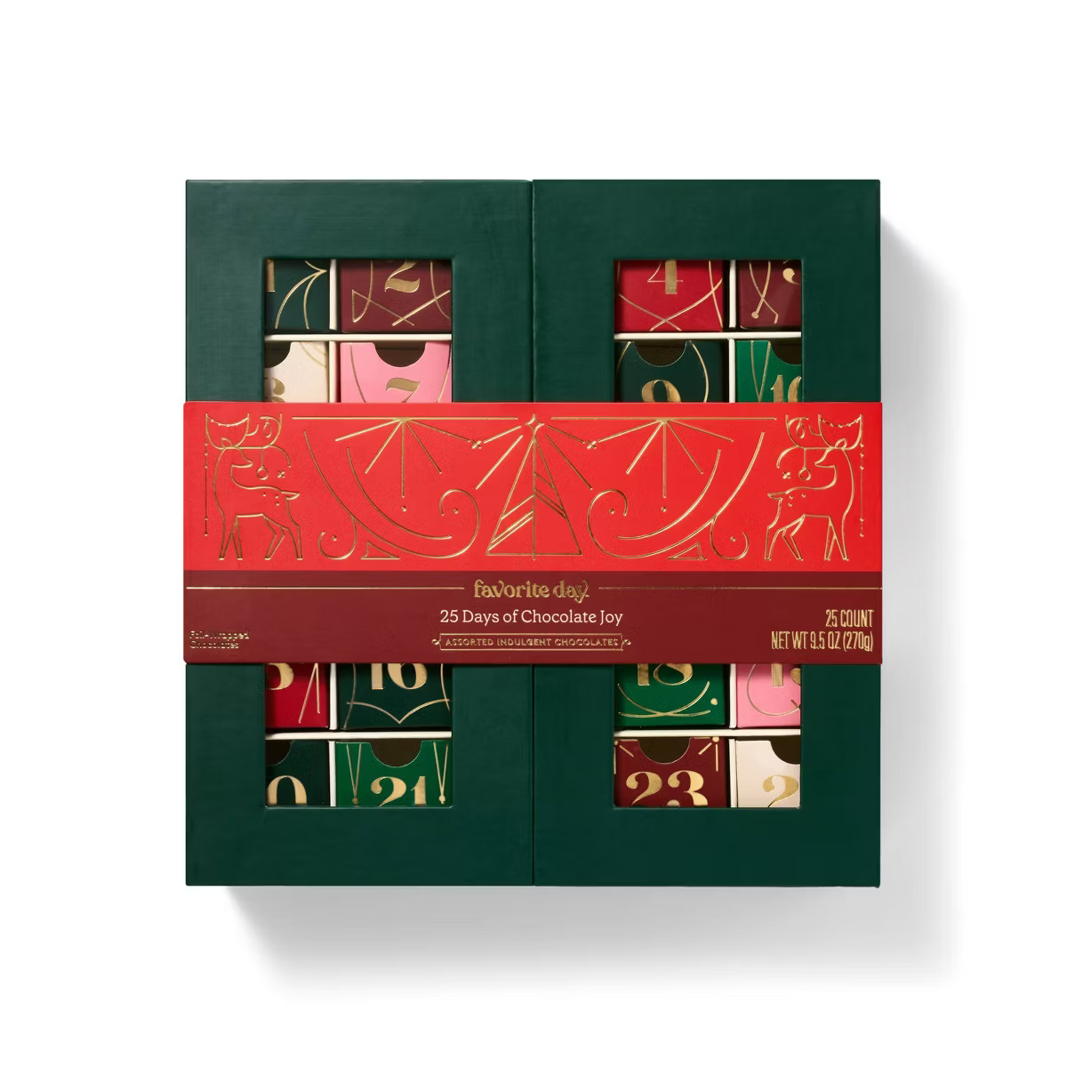 Christmas 25 Days of Joy Assorted Indulgent Chocolates Advent Calendar - 10.4oz - Favorite Day™ | Target